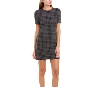 Theory Black Pattern Rijik SS Structured Knit Sheath